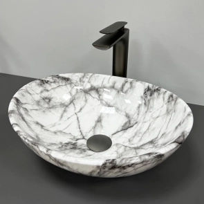 Умивальник (раковина) VBI PARMA STATUARIO GREY VEINS GLOSSY накладний №3