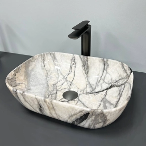 Умывальник (раковина) VBI RAVENNA LIGHT GREY ONYX GLOSSY накладной №3