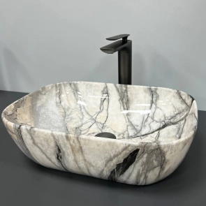 Умывальник (раковина) VBI RAVENNA LIGHT GREY ONYX GLOSSY накладной №4