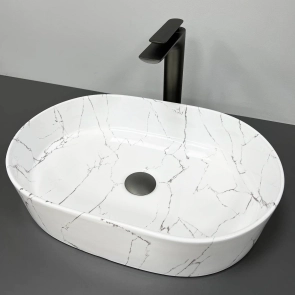 Умивальник (раковина) VBI VERONA 50 MARMO GLOSSY накладний №1