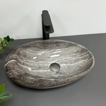 Умывальник (раковина) VBI VICENZA DARK STONE GLOSSY накладной