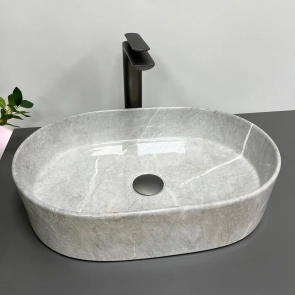 Умывальник (раковина) VBI VERONA 50 GREY STONE GLOSSY накладной №4