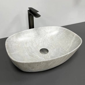 Умивальник (раковина) VBI OLBIA GREY STONE MATT накладний №1