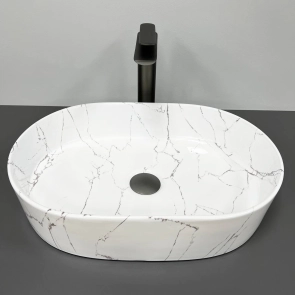 Умивальник (раковина) VBI VERONA 50 MARMO GLOSSY накладний №4