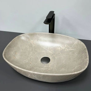 Умывальник (раковина) VBI OLBIA BEIGE STONE MATT накладной №4