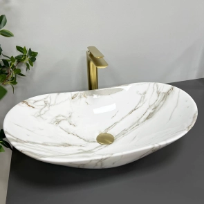 Умивальник (раковина) VBI TURIN LAVA GLOSSY накладний №4