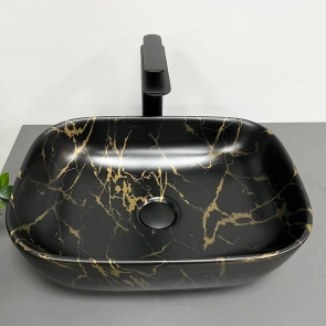 Умивальник (раковина) VBI RAVENNA MARBLE BLACK MATT накладний №4