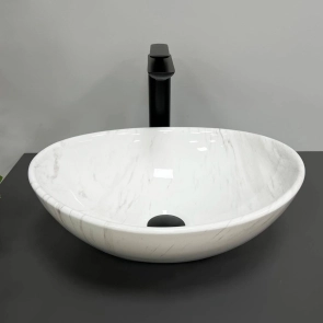 Умивальник (раковина) VBI PARMA MARBLE NATURE GLOSSY накладний №4