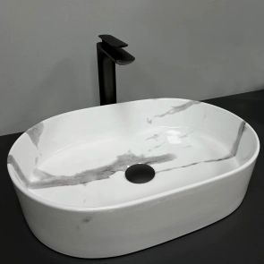 Умывальник (раковина) VBI VERONA 50 MARBLE NATURE GLOSSY накладной №3