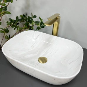 Умивальник (раковина) VBI RAVENNA MARBLE NATURE GLOSSY накладний №4