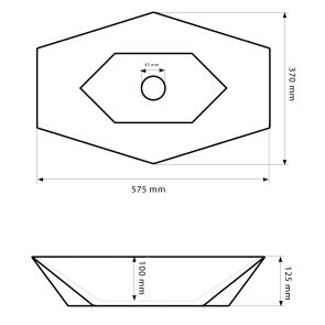 Умивальник (раковина) VBI VENEZIA S MARBLE BLACK MATT накладний №2