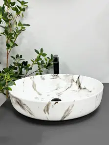 Умивальник (раковина) VBI UDINE CARRARA GLOSSY накладний №2
