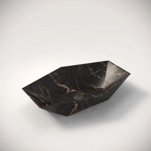 Умивальник (раковина) VBI VENEZIA S MARBLE BLACK MATT накладний №5