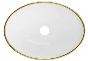 Умивальник (раковина) MEXEN ELZA WHITE GOLD EDGE накладний №5