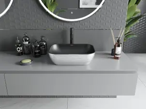 Умивальник (раковина) MEXEN RITA SILVER BRUSHED BLACK MATT накладний №3