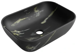 Умывальник (раковина) MEXEN RITA BLACK MARBLE MATТ накладной