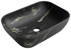 Умивальник (раковина) MEXEN RITA BLACK MARBLE MATТ накладний №1