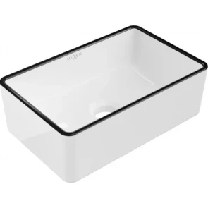 Умивальник (раковина) MEXEN NADIA 36 WHITE BLACK EDGE накладний №1