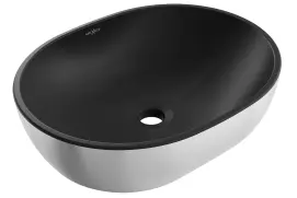Умывальник (раковина) MEXEN VIKI SILVER BLACK MATT накладной