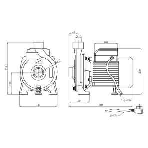 Насос поверхневий FORWATER CPM 180 1.1 кВт №6