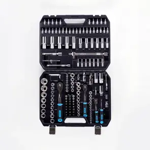Набор насадок CrV 1/4, 3/8, 1/2 (90Т) (150шт) (инструментов) торцевых c трещоткой APRO №1