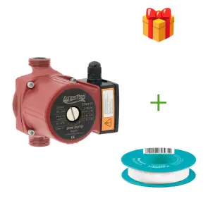 Насос циркуляционный 100Вт Hmax 6м Qmax 75л/мин Ø1½" 180мм+гайки Ø1" AQUATICA (774132) №1