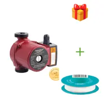 Насос циркуляційний 100Вт Hmax 6м Qmax 75л/хв Ø1½" 130мм+гайки Ø1" AQUATICA (774133)