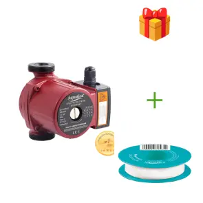 Насос циркуляционный 100Вт Hmax 6м Qmax 75л/мин Ø1½" 130мм+гайки Ø1" AQUATICA (774133) №1