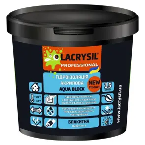 Гідроізоляція акрилова AQUA BLOCK, 3 кг №1