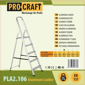 Лестница-стремянка алюминиевая Procraft PLA2.106 №8