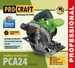 Аккумуляторная дисковая пила Procraft PCA24 (Без акб и зп) №2