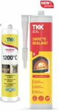Герметик жаростійкий TKK SEAL 1600 °C sealant чорний 300 мл