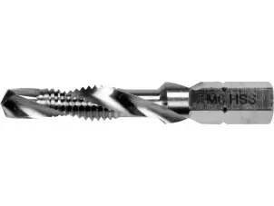 Сверло-метчик YATO M3 x 0,5 мм, HSS M2, HEX-1/4", l= 36/5 мм №1