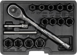Набор экстракторов ЯТО 16 шт. M10-M19, для сломанных болтов