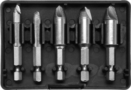 Набор экстракторов YATO: HEX 1/4", HSS 4241, для удаления сломанных винтов 5 шт