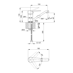 Смеситель для кухни Lidz Nicole 002M (k35) LDNIC002MCRM21879 Chrome №2