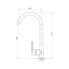 Змішувач для кухні Brinex 35B 007 №2