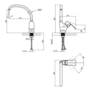 Змішувач для кухні Lidz Anny 007F (k40) LDANN007FCRM35122 Chrome №2