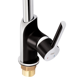 Смеситель для кухни Qtap Grand QTGRABCR007F Chrome/Black №5