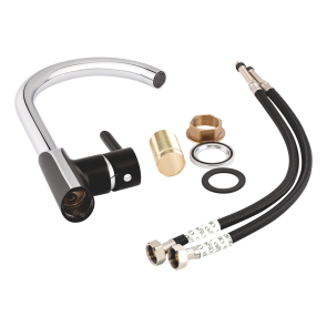 Смеситель для кухни Qtap Grand QTGRABCR007F Chrome/Black №7