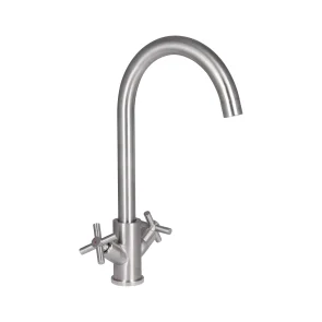 Змішувач для кухні Lidz Wind 013F двохвентильний LDWIN013FNKS43390 Nickel №1