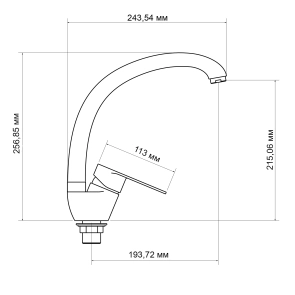 Змішувач для кухні Lidz Tani 008F (k40) LDTAN008FCRM44971 Chrome №2
