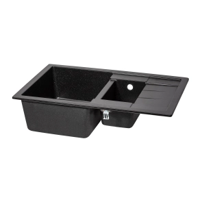 Кухонная мойка с дополнительной чашей Lidz 780x495/200 BLA-03 (LIDZBLA03780495200) №4