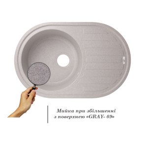 Кухонная мойка Lidz 780x500/200 GRA-09 (LIDZGRA09780500200) №3