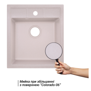 Кухонна мийка Lidz 460х515/200 COL-06 (LIDZCOL06460515200) №3