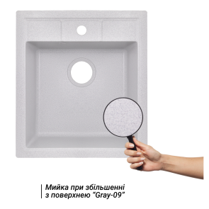 Кухонная мойка Lidz 460х515/200 GRA-09 (LIDZGRA09460515200) №3