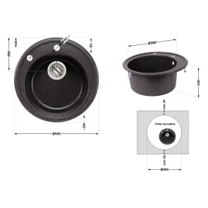 Кухонная мойка Lidz D510/200 GRF-13 (LIDZGRF13D510200) №2