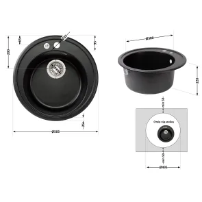 Кухонная мойка Lidz D510/200 BLM-14 (LIDZBLM14D510200) №2