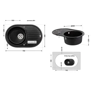 Кухонна мийка Lidz 780x500/200 BLM-14 (LIDZBLM14780500200) №2
