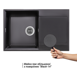 Кухонна мийка Lidz 790x495/230 BLM-14 (LIDZBLM14790495230) №3